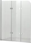 Hagser Anke zuhanyparaván 120 cm háromrészes króm fényes/átlátszó üveg HGR40000023 (HGR40000023)