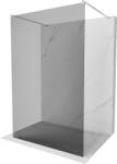 Mexen Kioto, Walk-In zuhany paraván 100 x 200 cm, 8mm szürke üveg, csiszolt acél profil, 800-100-002-97-40 (800-100-002-97-40)