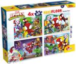 Lisciani Puzzle de colorat maxi - Paienjenelul Marvel si prietenii lui uimitori (4 x 48 de piese) (L100378) - all4me Puzzle