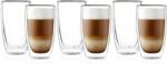 KRASINO Set 6 pahare Krasino Selory, pereti dubli, sticla termorezistenta, 380 ml, 14 x 8 cm Pahar