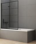 New Trendy New Soleo Black zuhanyparaván 100 cm kétrészes fekete matt/mintás üveg P-0049 (P0049)