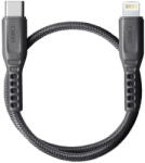 Uniq Flex USB-C to Lightning Cable PD 18W - USB-C към Lightning кабел за Apple устройства с Lightning порт (30 см) (сив)