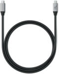 Satechi USB4 USB-C to USB-C Pro Cable, 8K, 240W, 40Gbps - здрав USB4 кабел с въжена оплетка за устройства с USB-C порт (120 см) (черен)