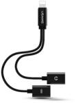 USAMS 2in1 Lightning Adapter - двоен Lightning адаптер за устройства с Lightning порт (черен)