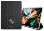 GUESS 4G Folio Cover - дизайнерски кожен кейс и поставка за iPad Pro 11 M1 (2021), iPad Pro 11 (2020), iPad Pro 11 (2018) (сив)