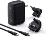 Xmart Комплект Зарядно устройство Xmart 2 x Type-C и 1 x USB GaN 65W и Кабел Type-C към Type-C 2.0 м (18516) - azo