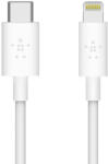 Belkin Mixit Boost Charge USB-C to Lightning Cable PD 18W - MFI сертифициран USB-C към Lightning кабел за Apple устройства с Lightning порт (120 см) (бял)