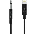 Belkin Lightning to 3.5mm Cable - сертифициран аудио кабел от Lightning към 3.5 мм. (0.9м) (черен)
