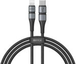 Baseus BMX Double-Deck USB-C to Lightning Cable PD 18W - MFI сертифициран USB-C към Lightning кабел за Apple устройства с Lightning порт (120 см) (черен)