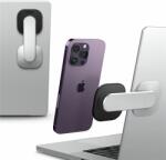 Spigen OneTap Monitor Laptop Mount S312 - магнитна поставка за прикрепяне на iPhone с MagSafe за монитори и дисплеи (сребрист)