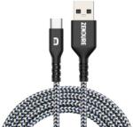  Zendure SuperCord USB-A to USB-C Cable 3A - здрав плетен кабел с USB-C порт (200 см) (черен)