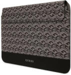 GUESS PU G Cube Leather Laptop Sleeve 14 - дизайнерски кожен калъф за MacBook Air 13, MacBook Pro 13, MacBook Pro 14 и лаптопи до 14 инча (черен)