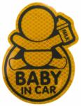 Compass Öntapadó matrica Baby in car sárga (34321)