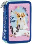 DERFORM Penar școlar echipat Derform Cleo & Frank 34 - cu 2 fermoare (87617) Penar