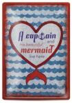  Placuta metalica - A captain and his beautiful mermaid live here