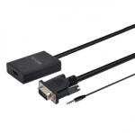 Astrum DA510 VGA + Audio - HDMI adapter fekete (aktív) - extratelgsm