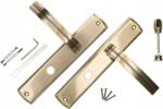 KOTARBAU Mâner ușă cu blocare WC placă lungă patina 72 mm - Culoare patina (L718)