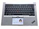 Lenovo ThinkPad E14 Gen 1 háttérvilágítással (backlit) trackpointtal (pointer) ezüst burkolattal (topcase) magyar (HU) laptop/notebook billentyűzet gyári