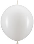 PartyDeco S. r. o Latex lufi, fehér, Linking, 33cm-es, 20 db