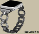 FeiFan Fém köves óraszíj Apple Watch órához 38/40/41 mm FeiFan Diamond - Fekete (IWFD301)