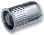  Szegecsanya acél - Kis süllyesztett fejű, kerek, rovátkolt, nyitott - M 4x10, 0 mm (0.5-2.0) (SZA A M 4x10/6 KSF)