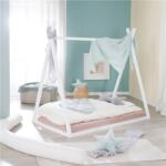 roba Tipilounge 70x140 cm Montessori Bed Wood white laquered házikó ágy