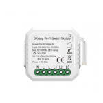 Smartzilla Tuya WIFI kapcsoló mögé rejthető 3 csatornás kapcsoló okosító (N) (2046401-3N)