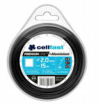 Cellfast Alumínium Részecskékkel Erősített Prémium Damil - Négyzet Profil, 2, 0 mm x 15 m, Cellfast