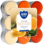 BISPOL Ароматни чаени свещи Bispol Aura - Orange, 18 броя (p15-18-63)