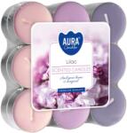 BISPOL Ароматни чаени свещи Bispol Aura - Lilac, 18 броя (p15-18-38)