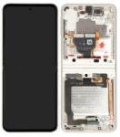  GH82-27244D Samsung Galaxy Z Flip3 5G sárga OEM LCD kijelző érintővel kerettel előlap (GH82-27244D)