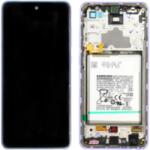 Samsung GH82-25849C Gyári Samsung Galaxy A72 OLED kijelző érintővel Ibolya kerettel előlap + akkumulátor (GH82-25849C)