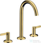 Hansgrohe AXOR ONE 170 3 üléses mosdó csaptelep, klik-klak leeresztővel, Polírozott arany hatású 48050990 (48050990)
