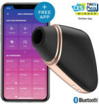 Satisfyer Love Triangle - вибратор за клитор с вълни от въздух, управляван чрез приложение (черен)