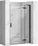Rea Hugo, 1-szárnyú zuhanyajtó nyitásra 90x200, 5 cm, 6 mm átlátszó üveg, fekete profil, KPL-45207 (KPL-45207)