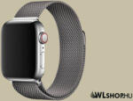 FeiFan Mágneses fém óraszíj Apple Watch órához 42/44/45/49 mm FeiFan Milanese - Sötét szürke (IWM413)