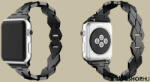 FeiFan Fém óraszíj Apple Watch órához 38/40/41 mm FeiFan Rombusz - Fekete (IWFR301)