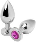HARD Metalhard Anal Plug Diamond Pink Medium 7.62cm