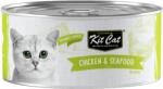 Kit Cat Hrana umeda pentru pisici Kit Cat Pui fara Oase Toppinguri de Fructe de Mare, 80g