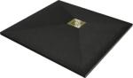 Mexen Mexen, Mexen Stone+ kompozytowy kwadratowy 100 x 100 cm, czarny, maskownica zlota - 44701010-G (44701010-G)