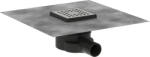 Hansgrohe RainDrain Point, teljes padlólefolyó készlet 100x100, szálcsiszolt rozsdamentes acél, HAN-56246800 (HAN-56246800)