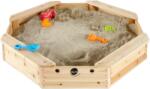 Plum Cutie hexagonala din lemn pentru nisip Treasure Beach 104x104 cm, cu prelata (PLUM100201A108)
