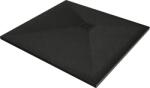 Mexen Mexen, Mexen Stone+ brodzik kompozytowy kwadratowy 100 x 100 cm, czarny, maskownica czarna - 44701010-B (44701010-B)