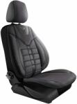Panda Set Huse Scaune Auto pentru Volvo V40 - Panda Toronto, tip Alcantara, cu fermoare pentru bancheta rabatabila, negru gri, 11 piese