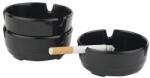 APS Casual scrumieră, neagră, înălțime: 30 mm, diametru: 80 mm Scrumiera