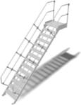 KRAUSE LÉPCSŐ DOBOGÓVAL (KÖNNYŰFÉM) 13 FOKOS 0, 6 M, 45° (824233)