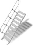 KRAUSE LÉPCSŐ (KÖNNYŰFÉM), 9 FOKOS 0, 6 M, 45° (822383) - profiletra
