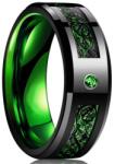  GA-31913 Gyűrű - Fekete/Zöld/69mm
