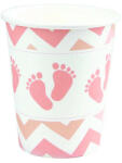 PartyPal Parpírpohár 220ml 6db, Baby Shower, Kislány (LUFI669721)