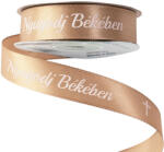  Nyugodj Békében" feliratos szatén gyász szalag 20mm x 20m - Barna (DX20-94)